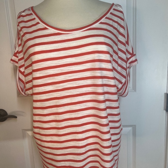 Banana Republic Tops - Banana Republic Size M Red and White. Strip Over Size Top